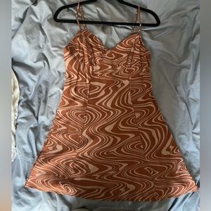 PacSun Brown Patterned Dress, Size M